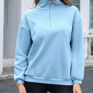 Women's Light Blue Pullover Top